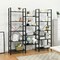 Costway Triple Wide 5-tier Bookcase Large Bookshelf Display Storage Shelf Vintage Black